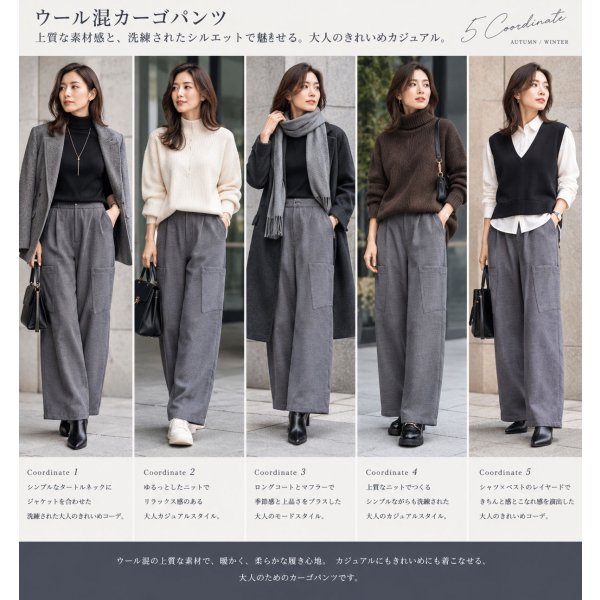画像6: ウール混DFカーゴパンツ (6)