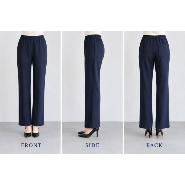 画像5: シフォンモダールDFストレートパンツ (5)